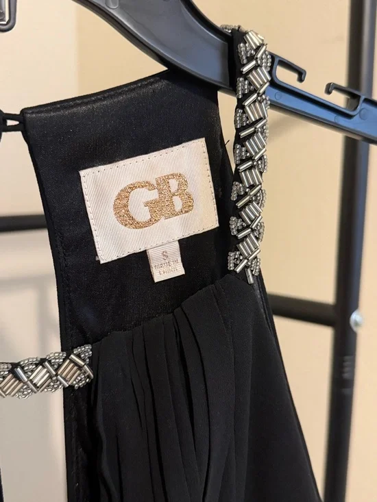 Gianni Bini Black Beaded Halter Maxi Dress - Picture 3 of 8